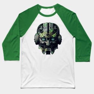 Camo Robot Head Baseball T-Shirt